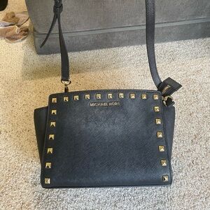 Michael Kors black leather purse